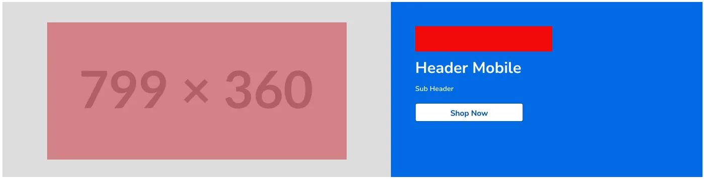 Hero Banner component, desktop variant