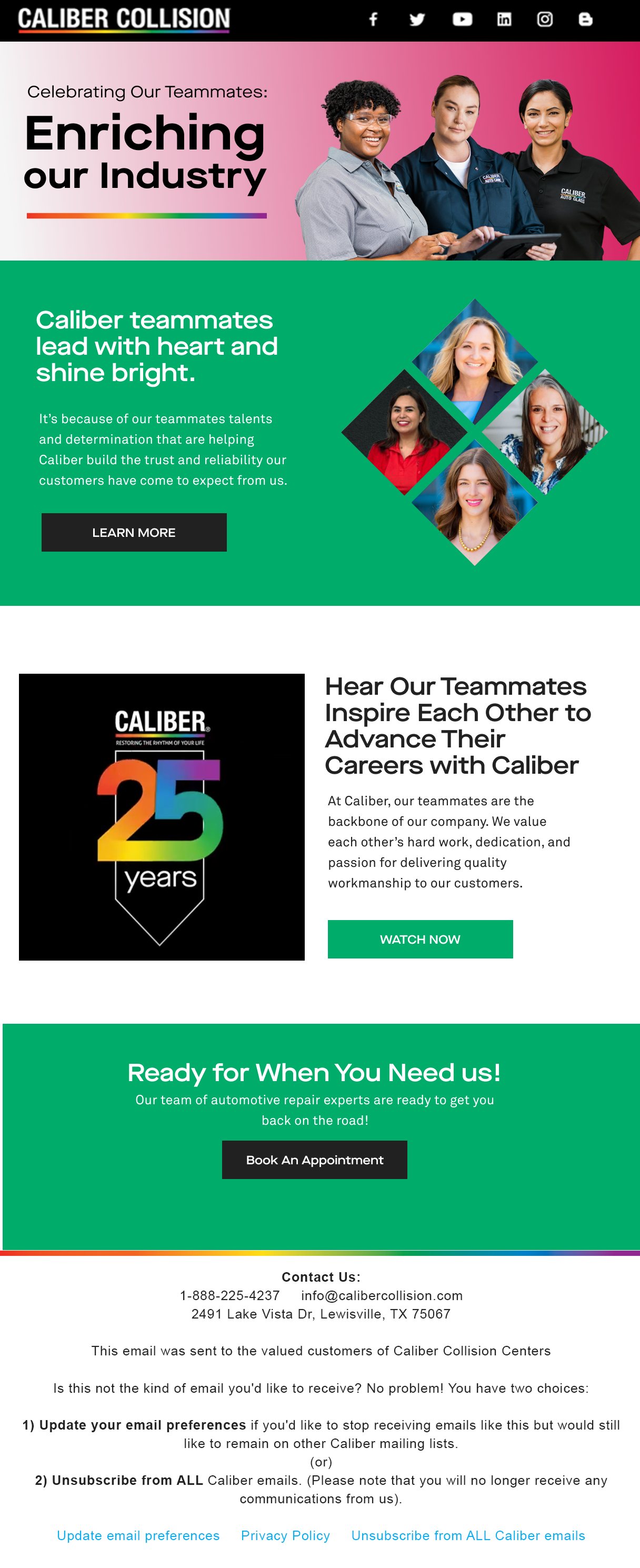 Enriching Our Industry email newsletter
