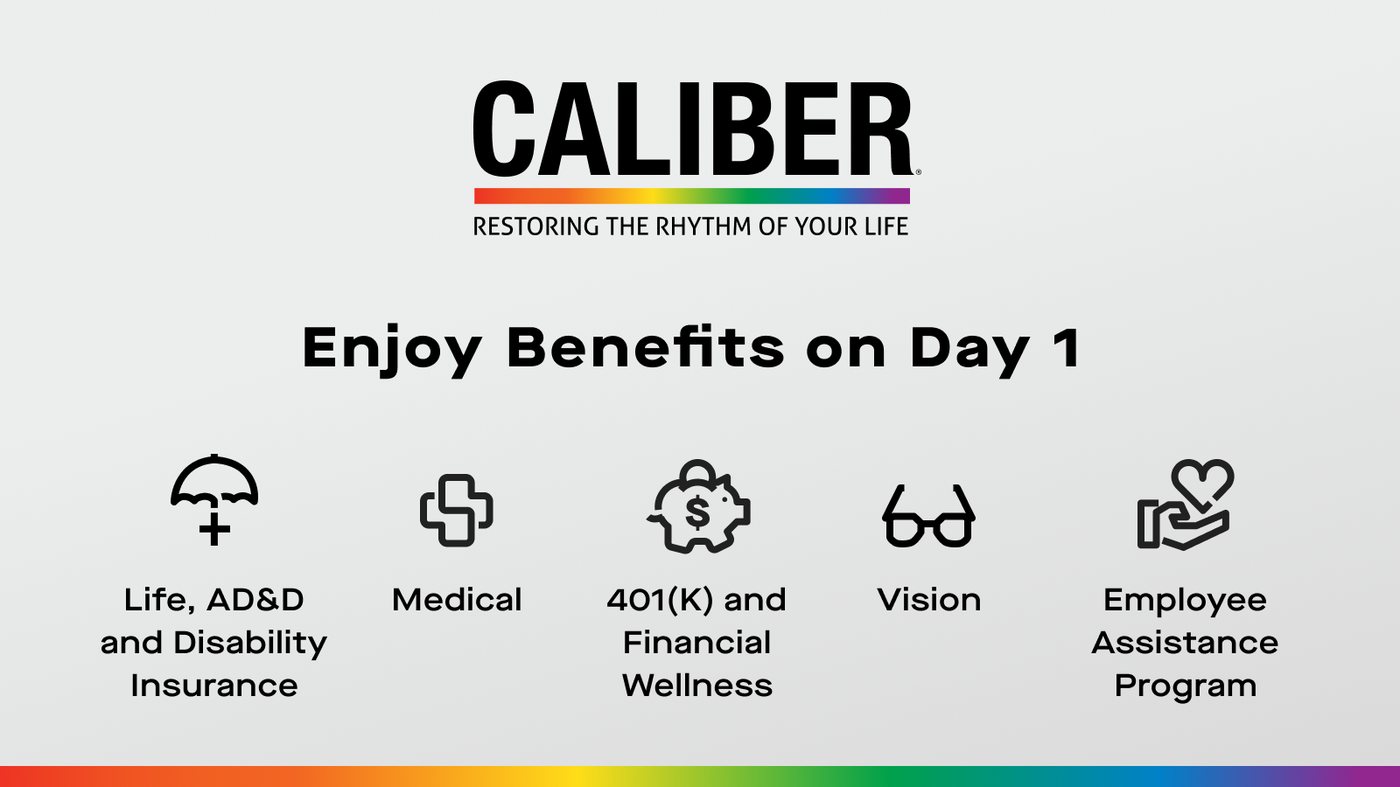 Caliber Collision teammate benefits post for Twitter/X